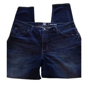 Lee Riders Womens Jeans 18 Medium 28" Inseam Dark Midrise Skinny